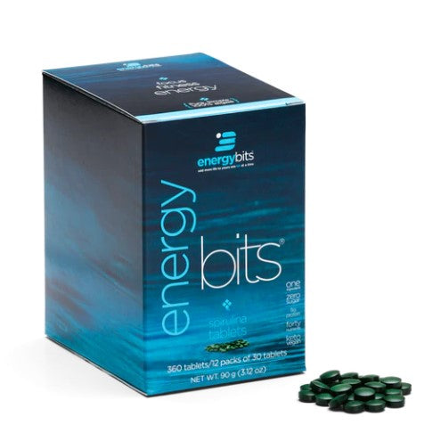 Clean spirulina source – ENERGYbits vegan superfood tablets.
