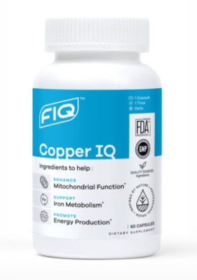 FIQ Copper IQ 60 caps – bioavailable copper supplement.