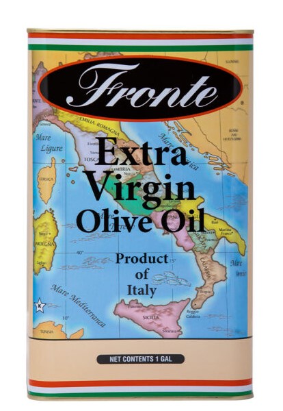 Organic extra virgin imported olive oil – Fronte.