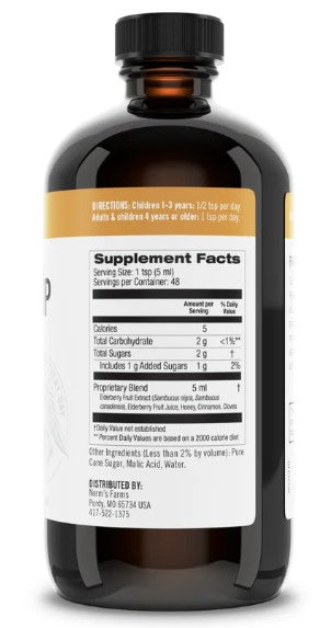 Norm’s Farm elderberry syrup for daily wellness and immunity.