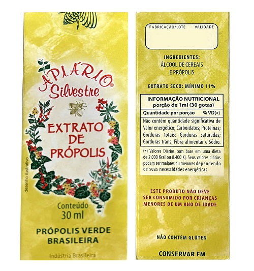 Natural blend of propolis and bee pollen extracts for immune support and overall wellness package