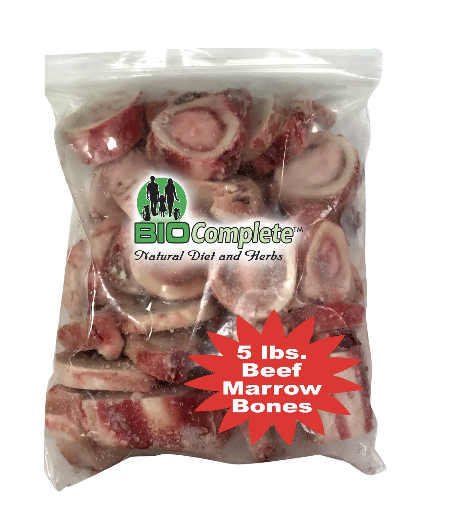 BioComplete™ BEEF MARROW CENTER CUT BONES - 4 sizes - 5lb. size ON SALE!-My Paleo Pet