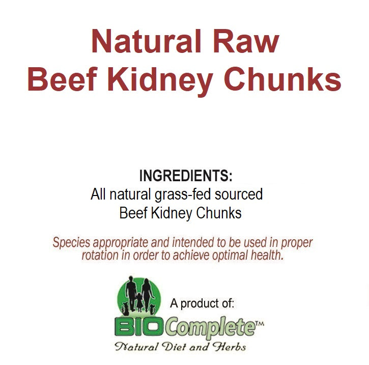 BioComplete  Natural Raw Beef Kidney Chunks
