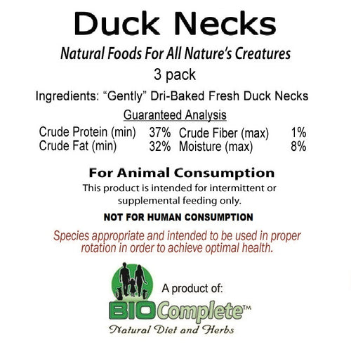 BioComplete Natural Baked Duck Necks