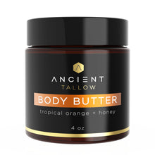 Load image into Gallery viewer, Moisturizing tallow body butter – tropical orange scent.
