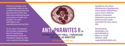 Herbal and ivermectin blend for parasite support – Anti-Paravites II.