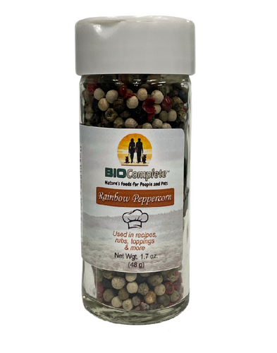 BioComplete Rainbow Peppercorn Culinary Whole - Premium Mixed Rainbow Peppercorns for Cooking and Seasoning