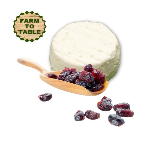 BioComplete Raw Goat Cheese Cranberry artisanal creamy goat cheese blended with sweet dried cranberries