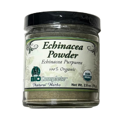 Jar of Echinacea Powder with BioComplete label on a white background