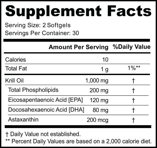 FIQ Krill IQ softgels – supports cognitive function and joint health.