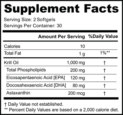 FIQ Krill IQ softgels – supports cognitive function and joint health.
