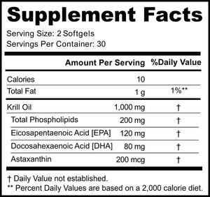 FIQ Krill IQ softgels – supports cognitive function and joint health.