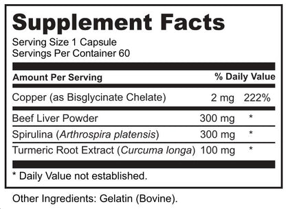 Copper-only formula – FIQ Recuperate IQ Boron-Free capsules.