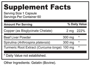 Copper-only formula – FIQ Recuperate IQ Boron-Free capsules.
