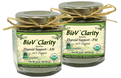 Thyroid Support AM/PM Blend Organic Herbal Food Package - Exclusive Online Price