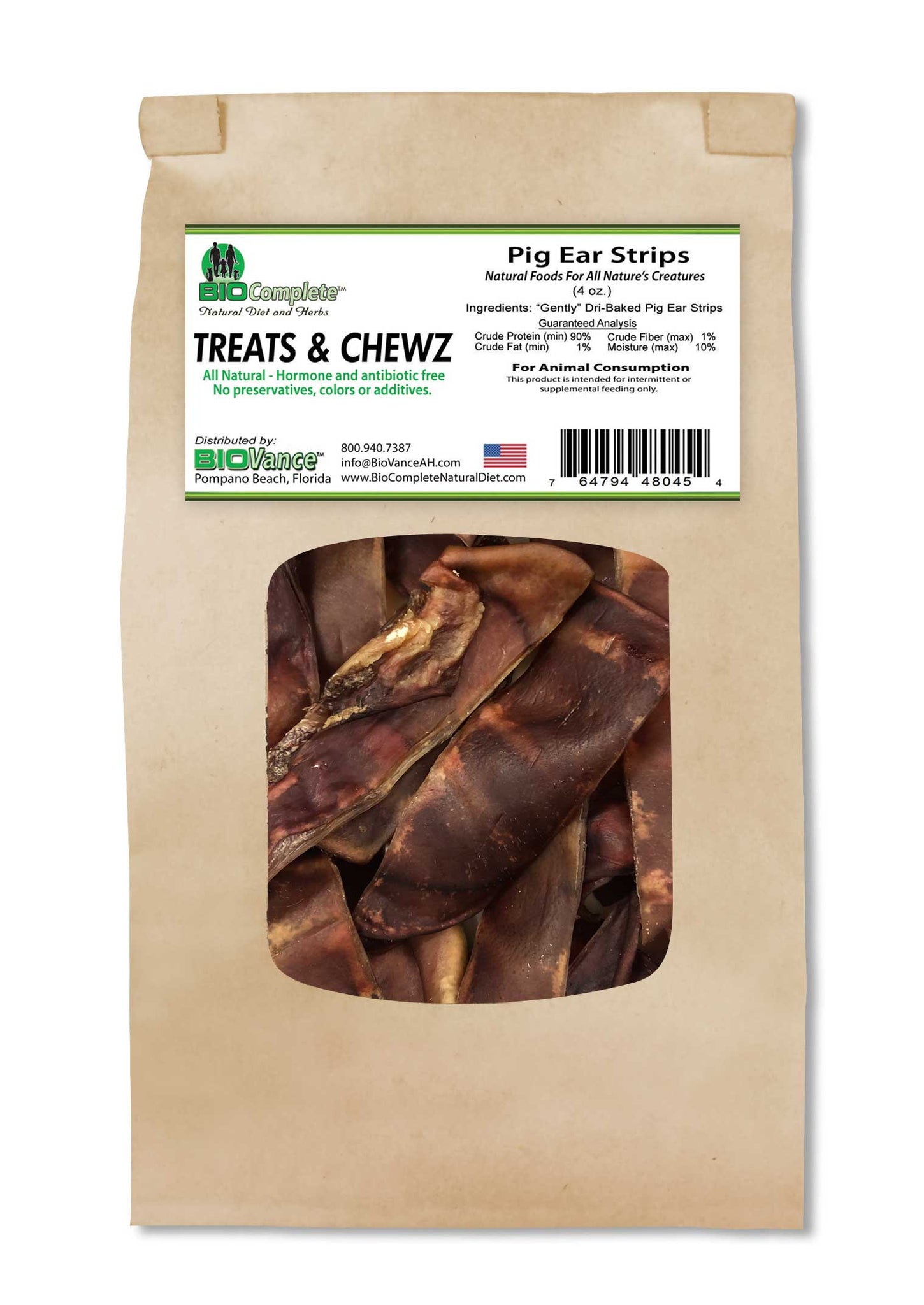 Natural pig ear strips treats in Fort Lauderdale, FL